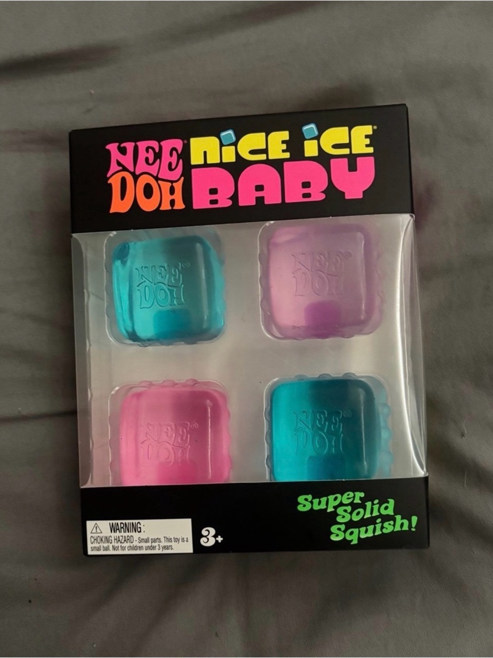 NeeDoh AUTHENTIC Nice Ice Baby 4 Pack Mini Cubes